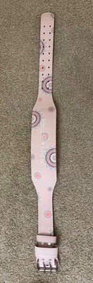 LARA STAR LS0828 Pink soft leather weight lifting belt Unisex workout training