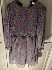 NWT Loft Women's Long Sleeve Paisley Pattern Dress