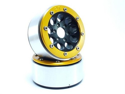Metsafil Beadlock Wheels GUN schwarz/gold 1.9 (2 St.) ohne Radnabe / MT5020BGO