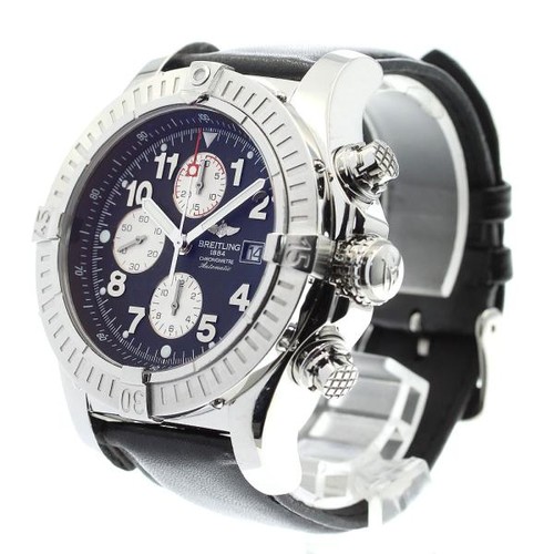 BREITLING SUPER AVENGER A13370 48mm SS Black #C6294
