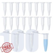 1.5ml Centrifuge Tubes with Snap Cap, Sterile Microvials 100pc 