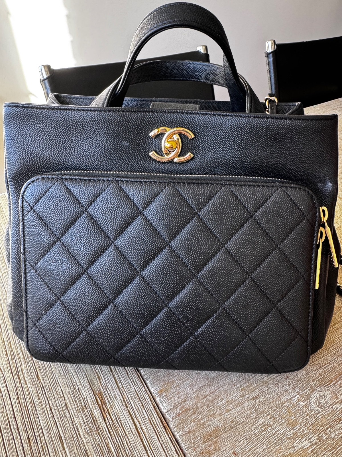 Authentic Chanel Business  Affinity Small Black H… - image 1