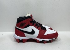 Jordan 1 Mid Cleats Chicago Red HF6883-106 Football Size 6y Shoes Sneakers