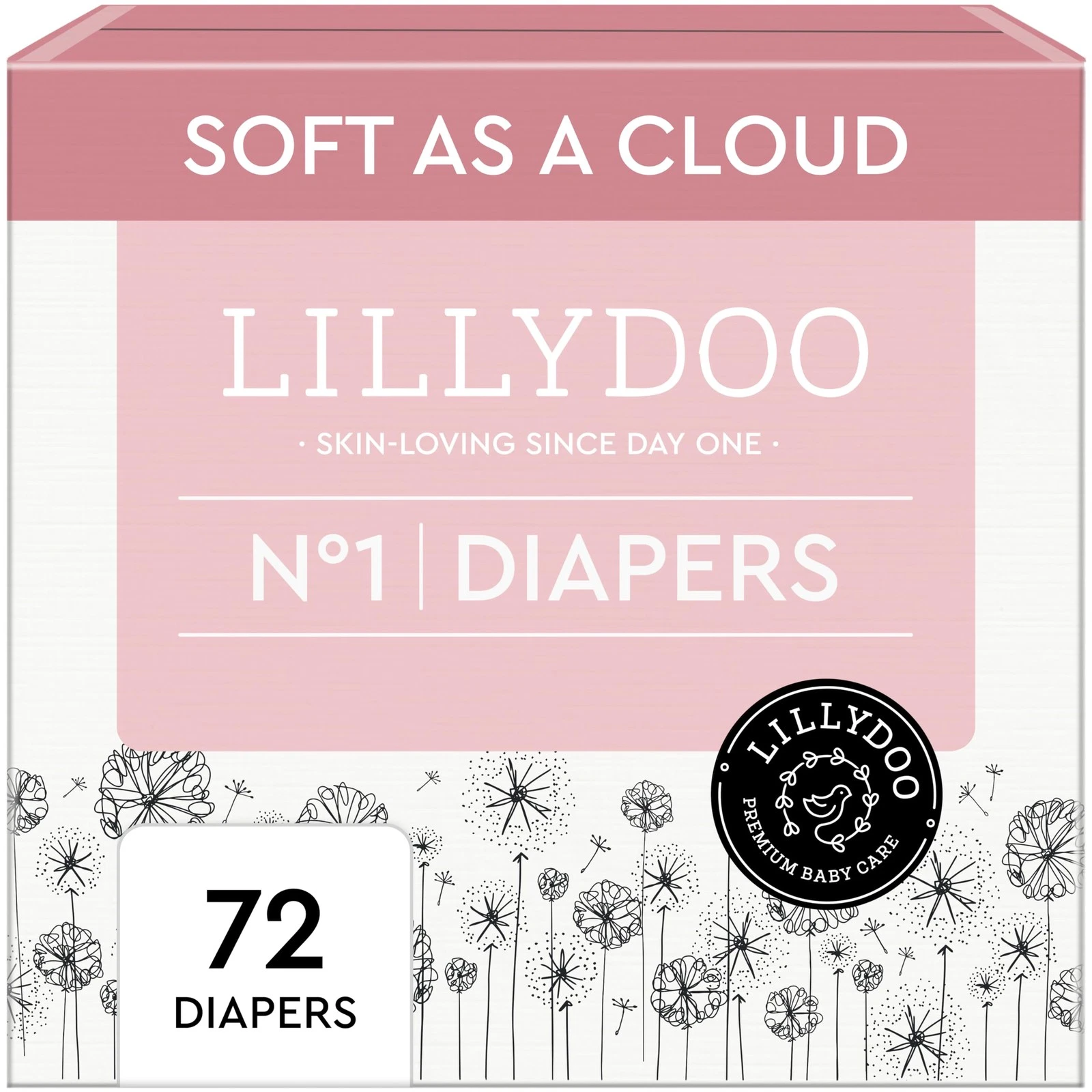 Disposable Baby Diapers, Size 1 (4+ lbs), 72 Count, Absorbent Leak Protection...