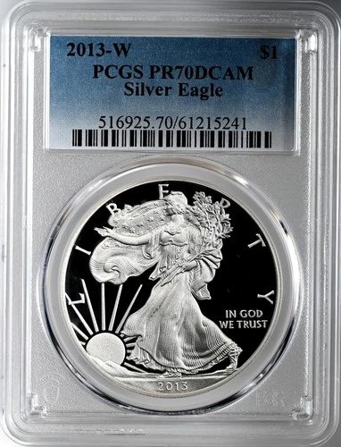 2013-W  $1  PROOF AMERICAN SILVER EAGLE (ASE/SAE) PCGS PR70 DCAM  #61215241