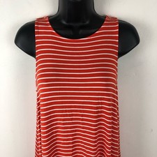 Old Navy Midi Dress Striped Orange White Stripes T shirt Tie M