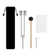 128Hz Aluminum Alloy Tuning Fork With Silicone Hammer For Sound Meditation