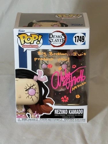 ABBY TROTT SIGNED NEZUKO KAMADO DEMON SLAYER FUNKO POP With Quote *no COA*