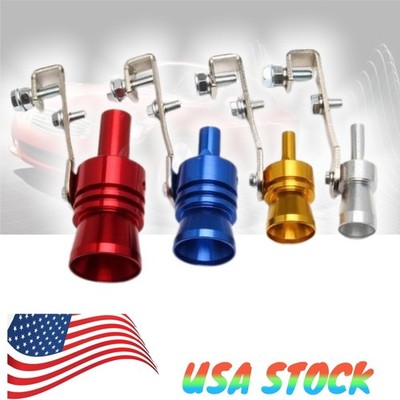 S-XL Auto Turbo Sound Whistle, 2x Sound Amplifier Muffler Exhaust Pipe Universal