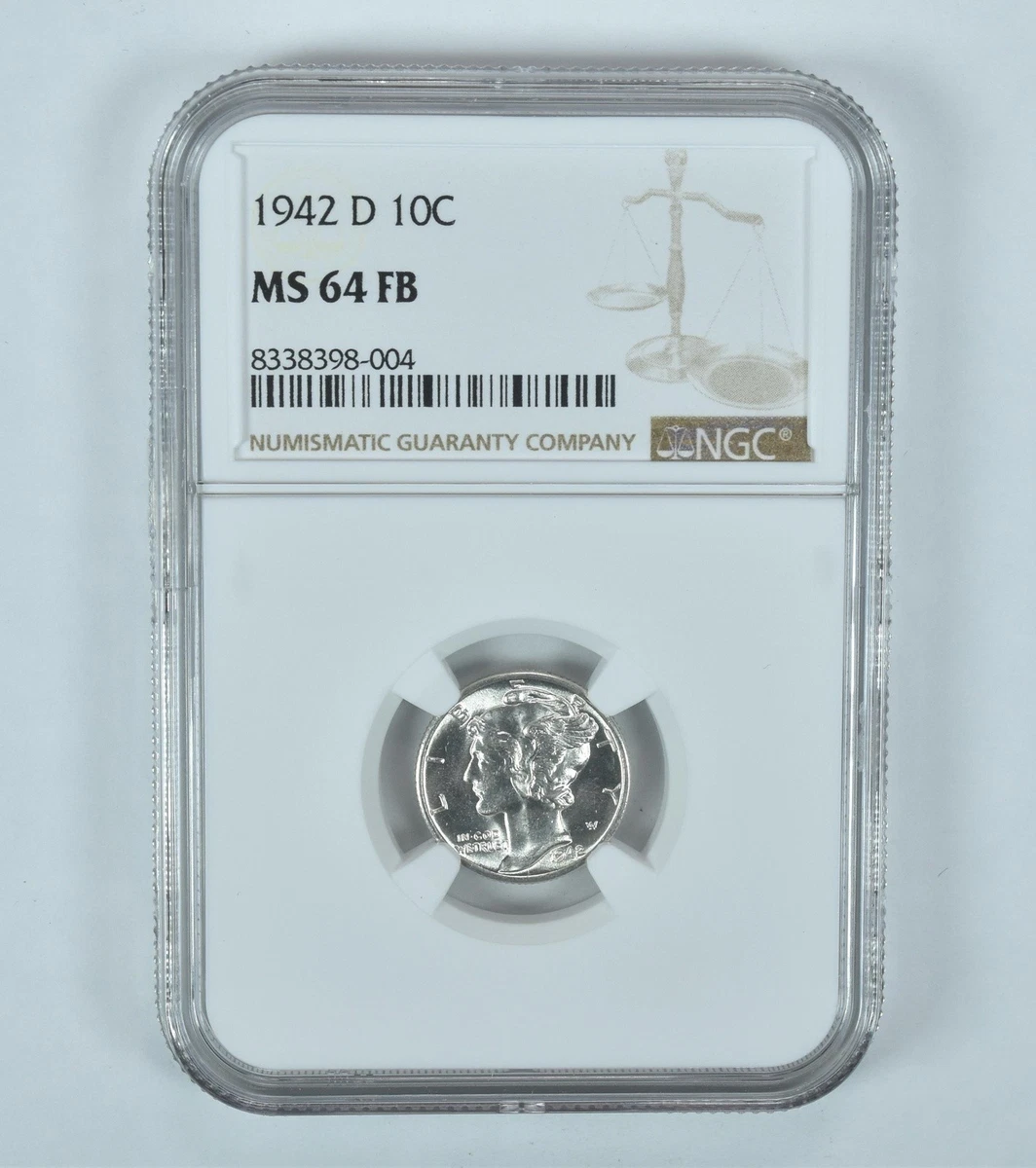 MS 64 Graded 1942 Year Mercury Dimes (1916-1945) for sale | eBay
