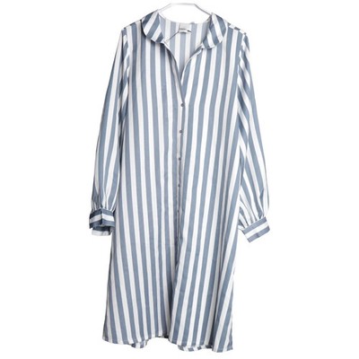 Ichi, Blusenkleid, Größe: S, Blau/Weiß, Streifen, Damen #Any