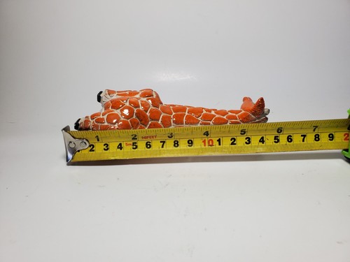 Statuina giraffa vintage fatta a mano Rinconada arancione argilla retrò da collezione - Foto 8 di 8