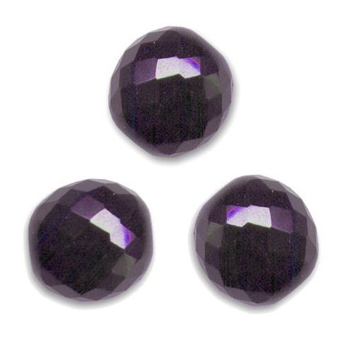 5 Perles Facettées Cristal De Bohème 12mm - Couleur Hyacinth (orange) - Fabriqué En France