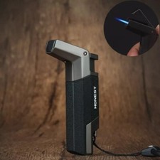 Straight Jet Gas Flashlight Lighter Windproof Cigar Drill Lighter Smoking Chills