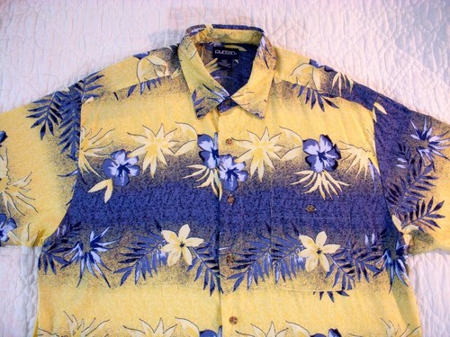 PURITAN Tropical Style Button Down Shirt Men's Size Lg Pool Beach 90's Vintage - Afbeelding 2 van 3