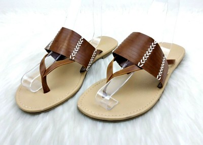 faux leather strappy sandals