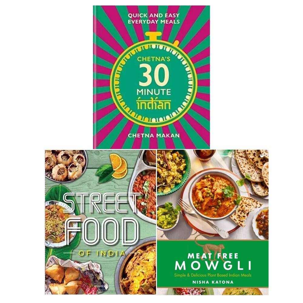 Meat Free Mowgli, Fresh & Easy Indian Vegetarian, Chetna's 30-minute 3 Books Set