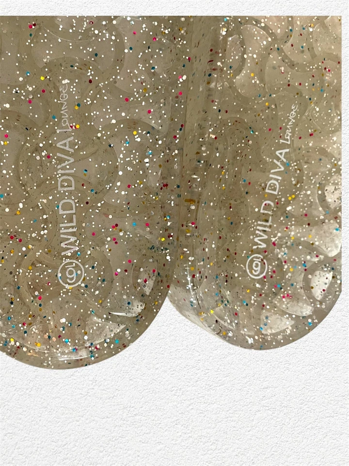 Sandalia Wild Diva Gold Clear Jelly Plataforma Transparente con Brillo Talla 6 Foto 4 de 4