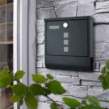 Lockable Outside Letter Shipping Post Box Post Mail Box Metal Wall-Mount 