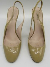 MIU MIU nude patent leather slingback heels sz 39.5