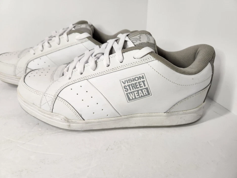 Zapatos Vintage Vision Street Wear Blanco/Gris Talla 11 Patinador Monopatín Hinchado Foto 2 de 4