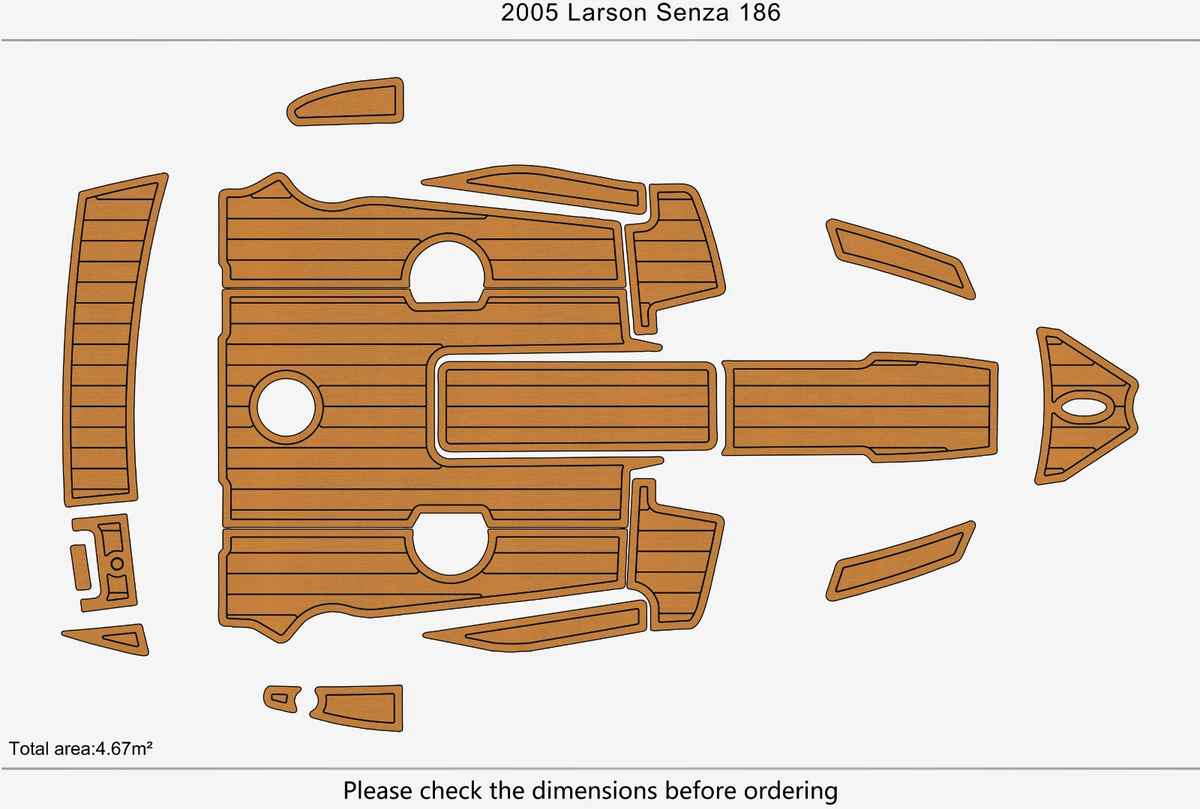 Marinaページ① 2005 Larson Senza 186 Swim Platform Cockpit Boat EVA Foam Faux