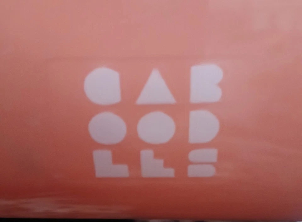 Estuche de transporte de viaje Caboodles blanco melocotón maquillaje cosmético almacenamiento joyas con espejo Foto 2 de 4