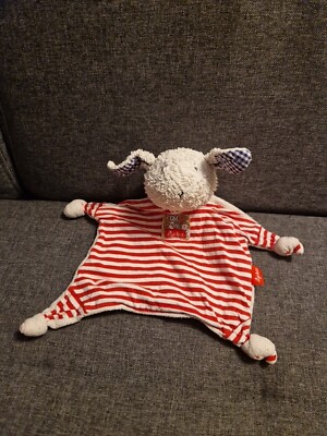 Sigikid Schnuffeltuch Schaf Kuscheltuch Schmusetuch Streifen Rot #19