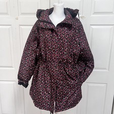 Ce Classics Women’s Plus Size 2x Floral Coat With Hood