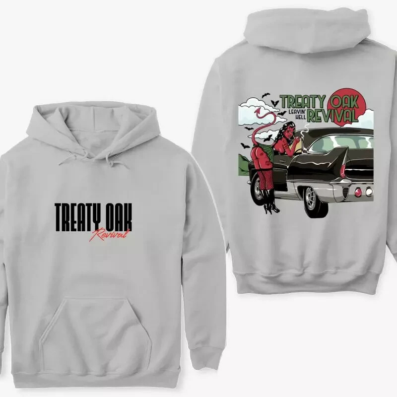 Retro Treaty Oak Revival Double Sided Hell Hoodie All Colors S-5XL