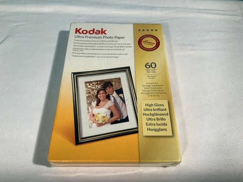 Kodak Ultra Premium Photo Paper 60 Sheets 10 x 15 cm 4 x 6" High Gloss Sealed - Picture 1 of 2