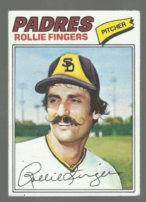 1977 TOPPS BASEBALL  #523  ROLLIE FINGERS  HOF  EX/MT+  SAN DIEGO PADRES  KEY