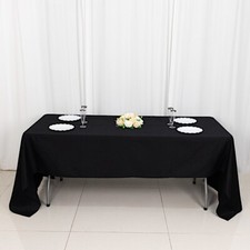 60x126" Black 100 COTTON TABLECLOTH High Quality Catering Home Dinner Linens