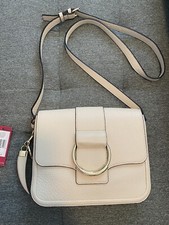 Vince Camuto Caia Seashell Color Leather Crossbody Purse