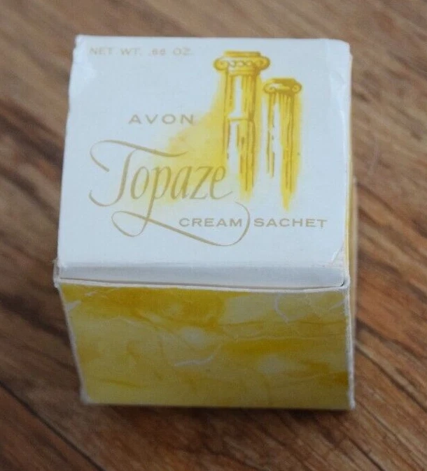 Topaze Avon Cream Perfume Jar Vintage Collectable Item DISPLAY