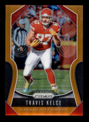 TRAVIS KELCE 2019 PANINI PRIZM #209 ORANGE PRIZMS PARALLEL #037/249 BF6592