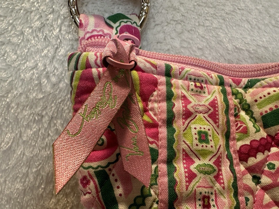 Bolso Bandolera Vera Bradley Rosa/Verde Paisley ¡Bonito y Divertido! Foto 4 de 4