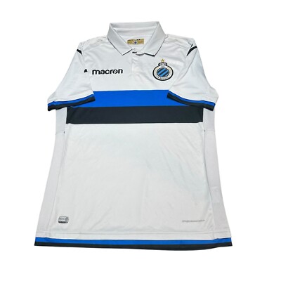 Club Brugge 2017 2018 Auswärtstrikot Macron blau-weiß Größe Herren Medium