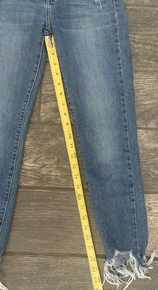 Just Black Denim Jeans Size 25 Women’s High Waisted Raw Hem - Image 4 of 4