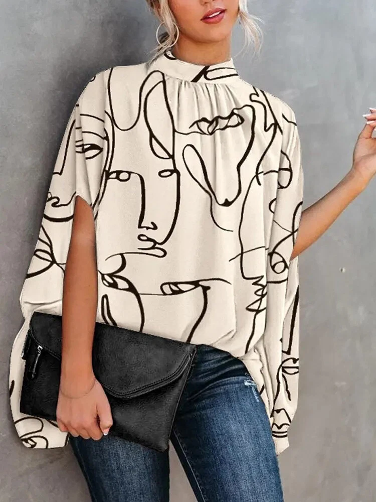 Camisa manga murcielago hot sale