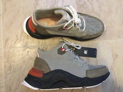 New $140 Sorel Kinetic Caribou Rngd Grey Green Alpine Tundra Waterproof Boot 7.5