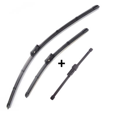 SKODA Yeti Wiper Blades Aero For SUV 2011-2016 FRONT PAIR & REAR 3 x BLADES