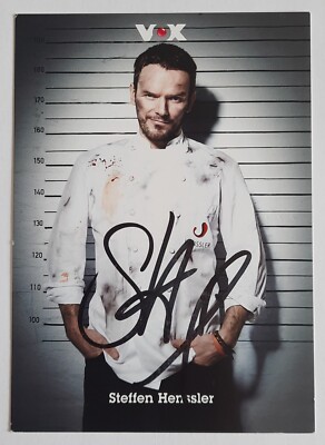 * Steffen Henssler * autograph card original signature * cooking *.