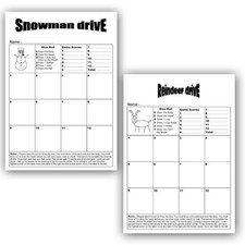 Festive Beetle Drive Game Score Cards (Double Sided for Twice The Fun)