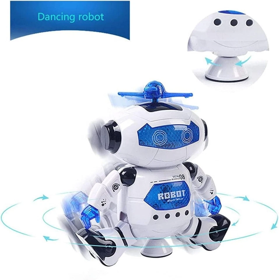 PEBBLE HUG Juguete Robot Único Lindo, Cantando Robot Bailando Juguete Giratorio 360° Foto 3 de 4