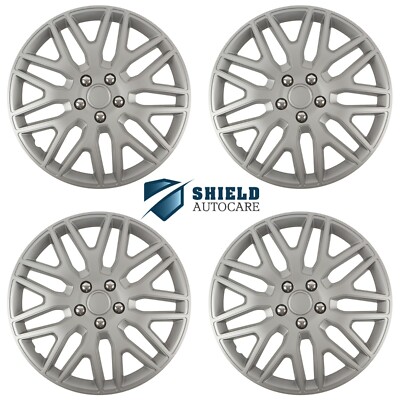 Wheel Trims 16'' Hub Caps Dakar NC Plastic Covers Set of 4 Silver Fit R16