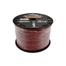 Speaker Cable 18 Ga. 1000' Audiopipe; Red Black