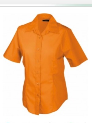 James & Nicholson Woman's Shirt Size Medium In Orange