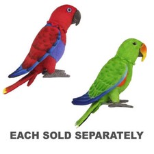 Hansa Poseable Electus Parrot Peluche douce 30 cm à partir de 3 ans