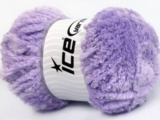 Lilac Panda Fuzzy Plush Yarn 100 Gram, 87 Yards Ice 58824 Short Eyelash